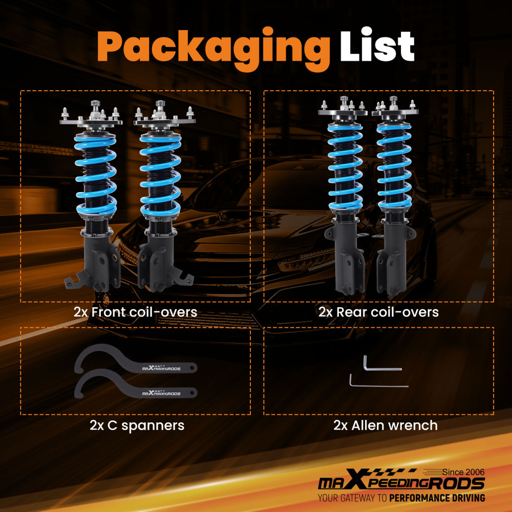 Upgrade Racing Coilover Kit compatibile per Toyota Corolla E90 E100 E110 87-00 Ammortizzator
