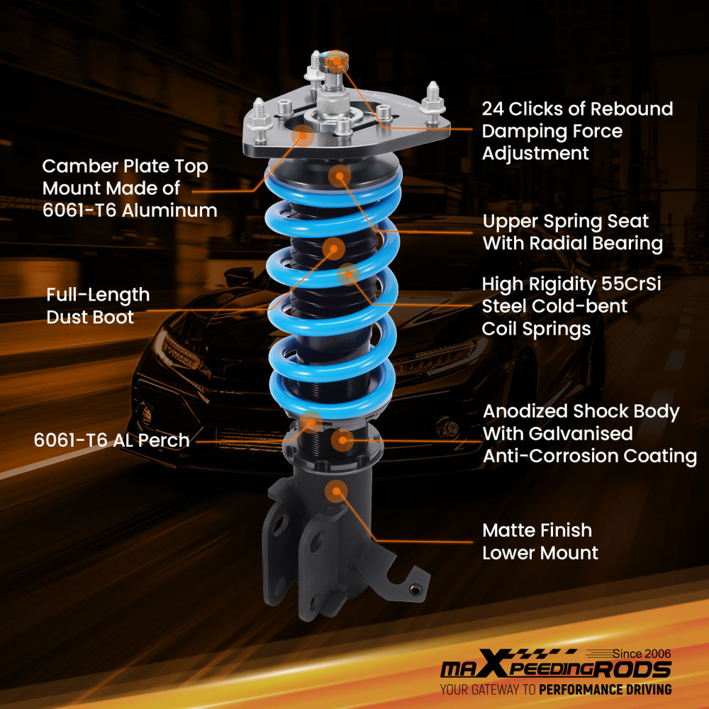 Upgrade Racing Coilover Kit compatibile per Toyota Corolla E90 E100 E110 87-00 Ammortizzator