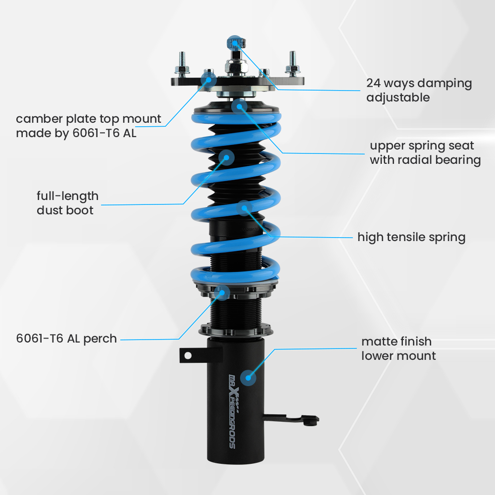 maXpeedingrods Coilover Struts compatible for Toyota Corolla 1988-1999 E90 E100 E110 AE92 Lowering Kit