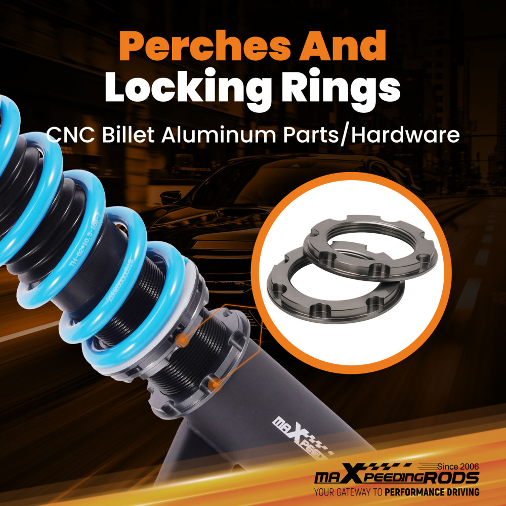 24 Level Adjustable Coilovers Lowering Suspension compatible for Audi TT Mk2 (8J) 07-14