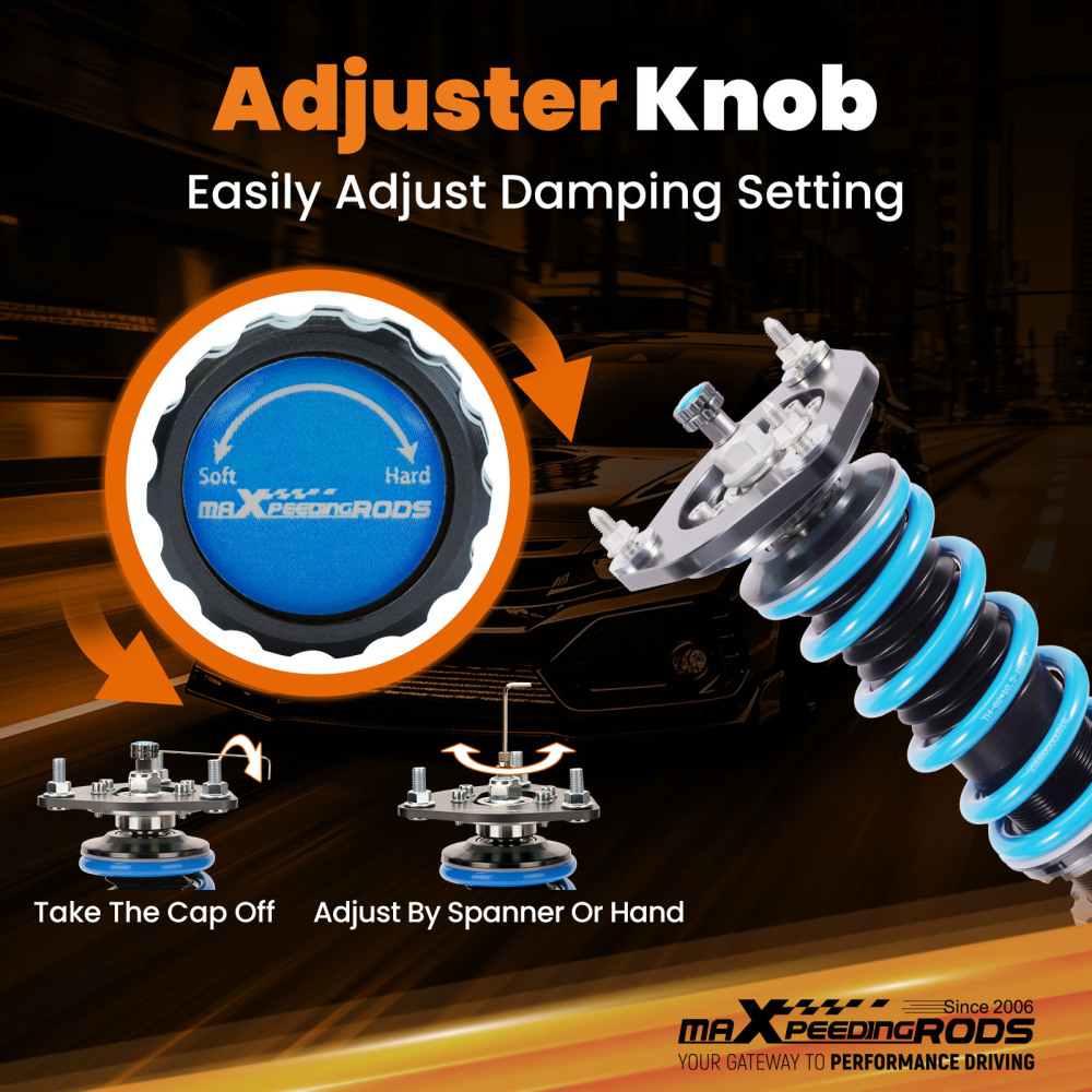 24 Level Adjustable Coilovers Lowering Suspension compatible for Audi TT Mk2 (8J) 07-14