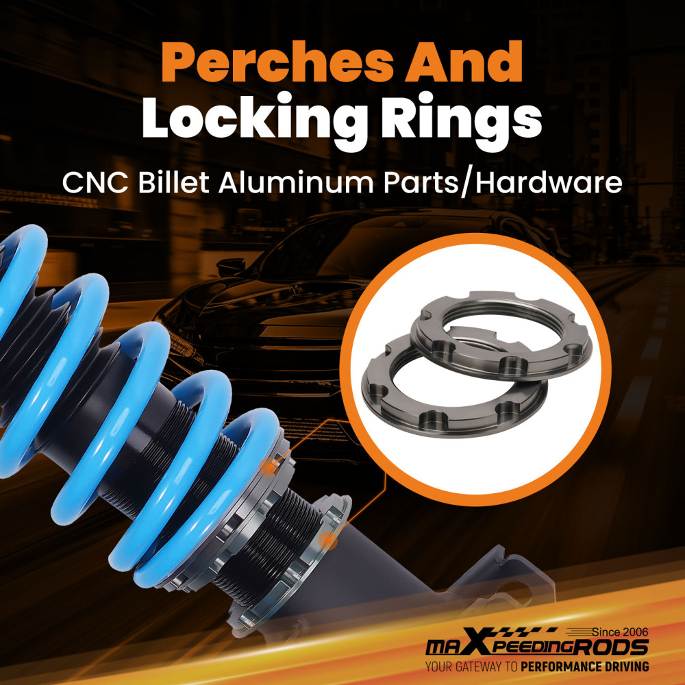 MaXpeedingrods T6 24 Level Coilovers Lowering Kit compatible for Hyundai Veloster 2012-2017