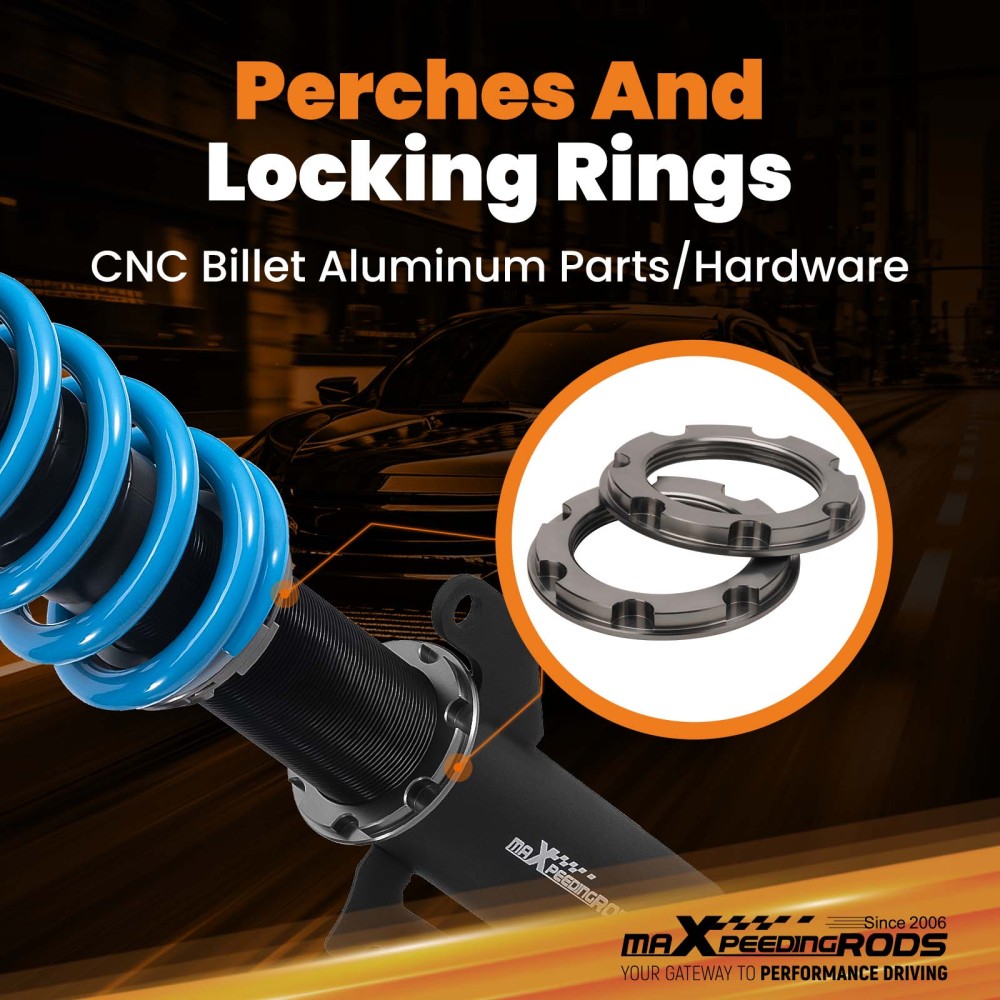 Maxpeedingrods T6 Coilover 24 Way Damper Lowering Kit compatible for Toyota Venza compatible for FWD 09-15