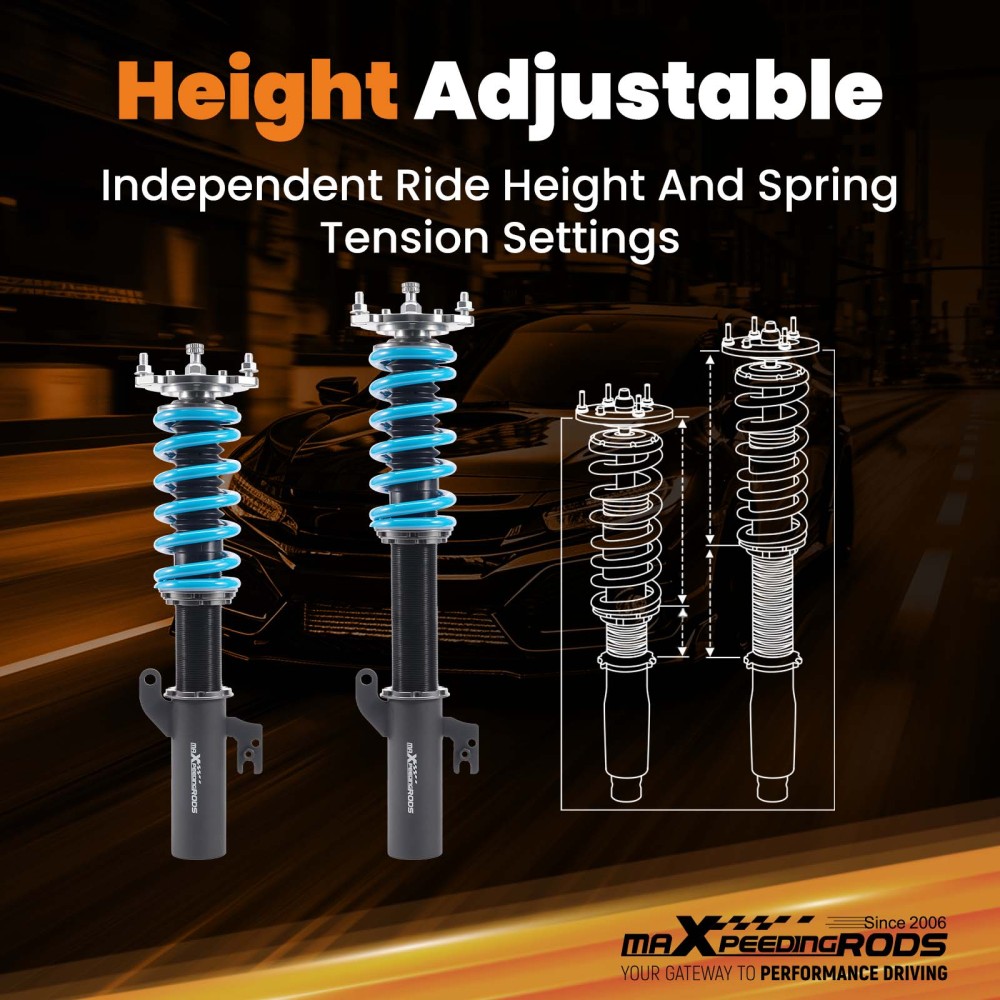 Damper Adjustable Coilover Springs Lowering Kit compatible for Toyota Venza compatible for FWD AV10 09-15