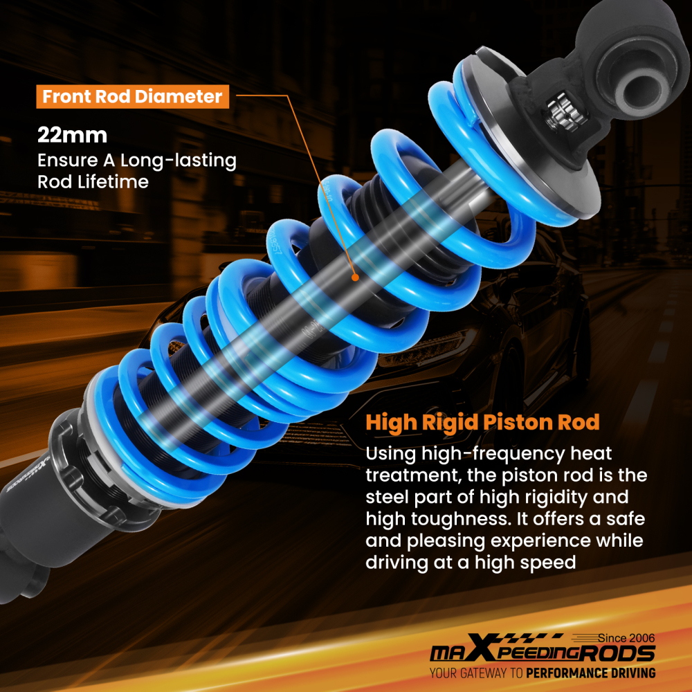 MaXpeedingrods T6 Adjustable Coilovers Shocks Kit compatible for Dodge Viper 1992-1995