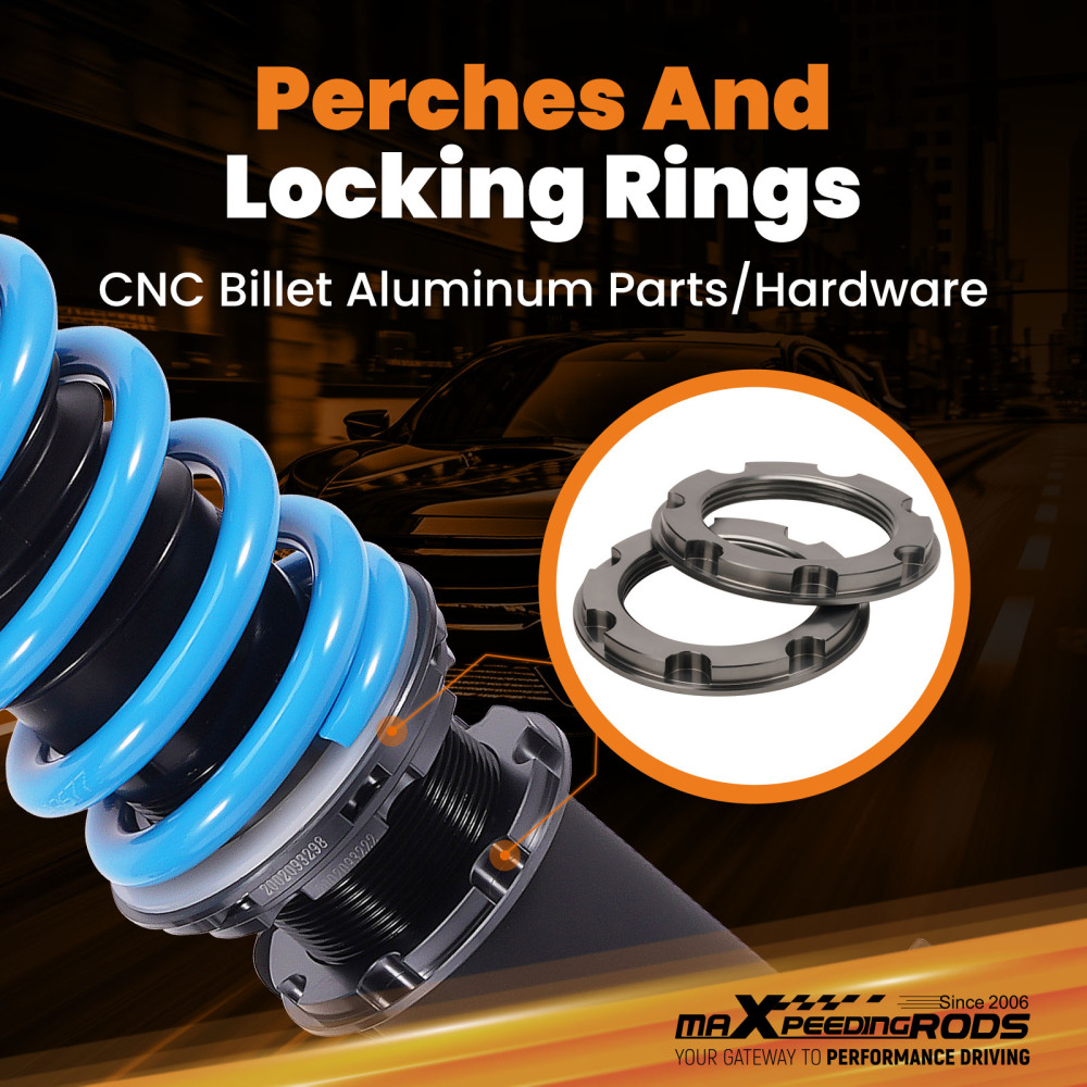 Coilovers 24 Way Damper Lowering Kit compatible for Chevrolet Volt 2016-2019 Shock Absorber