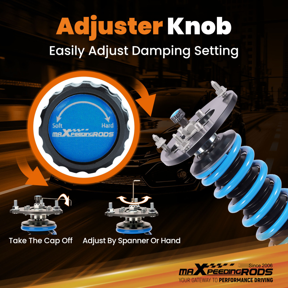 Coilovers 24 Way Damper Lowering Kit compatible for Chevrolet Volt 2016-2019 Shock Absorber