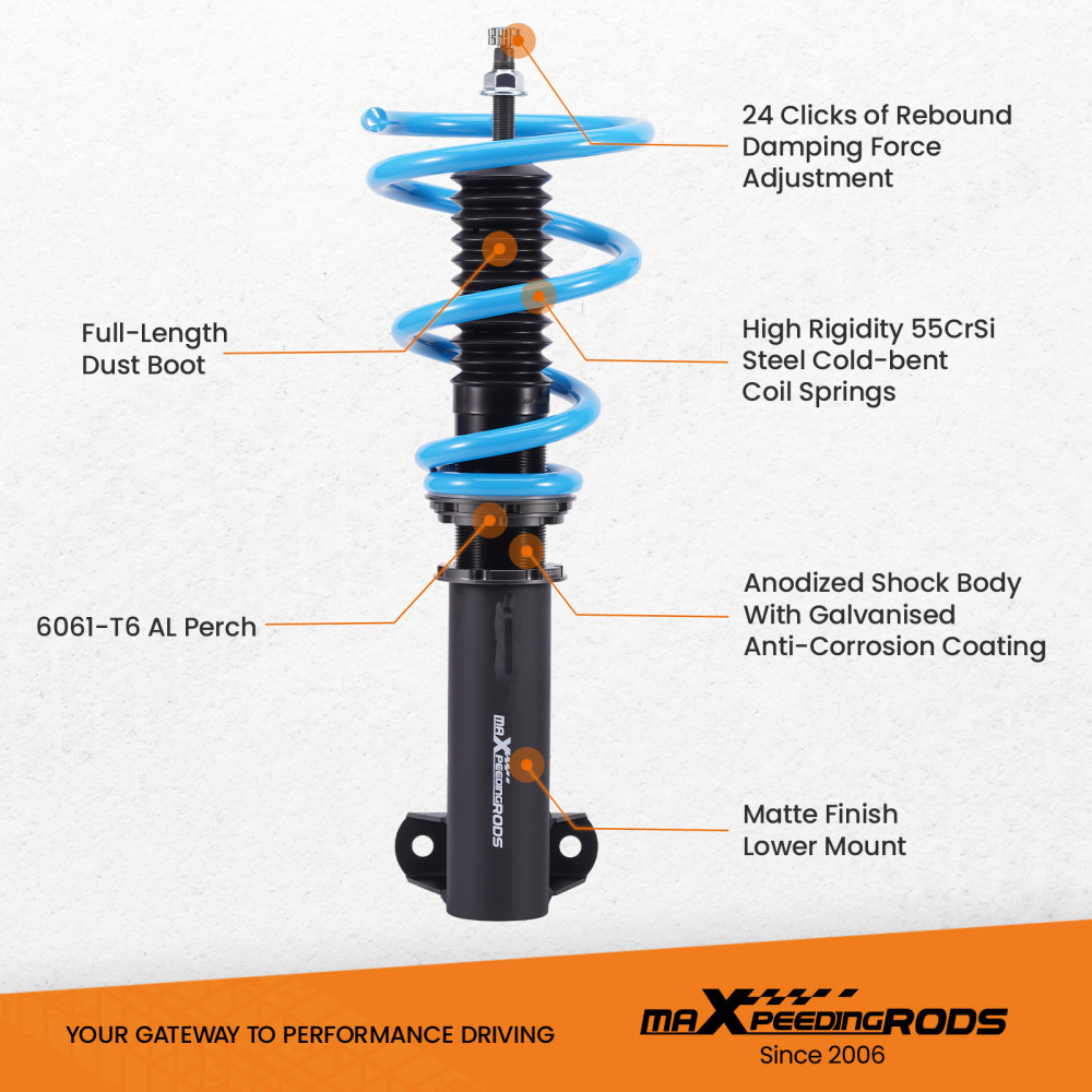 Coilovers Suspension compatible for Mercedes-benz C-Class W203 Saloon CLK W209 C209 Coupe Lowering Kit