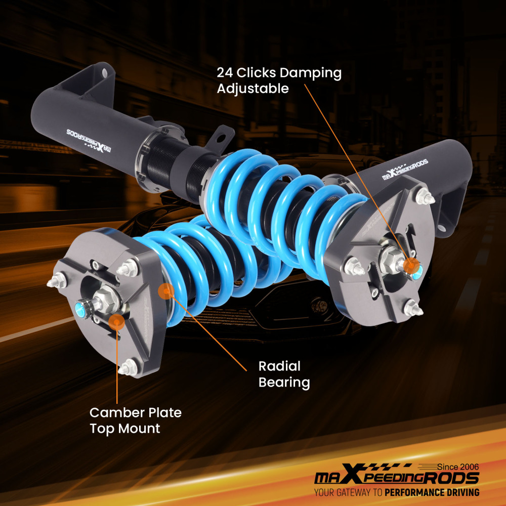 Maxpeedingrods T6 Coilovers Shock compatible for Mercedes-Benz W204 C180 C200 C220 C300 RWD