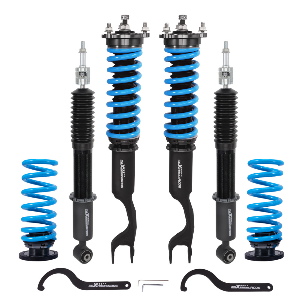 Coilovers 24 Way Adjustable Lowering Kit compatible for Mercedes Benz C-Class W205 4Matic
