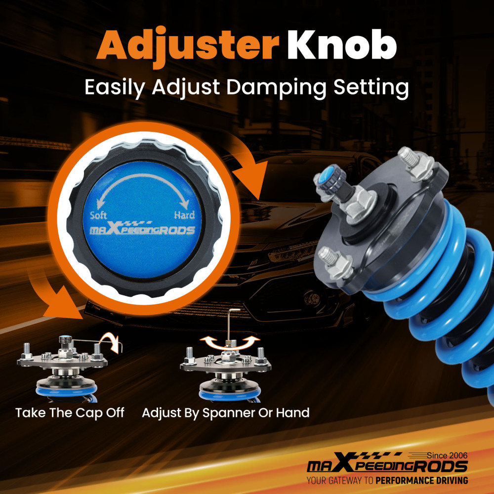 Coilovers 24 Way Adjustable Lowering Kit compatible for Mercedes Benz C-Class W205 4Matic