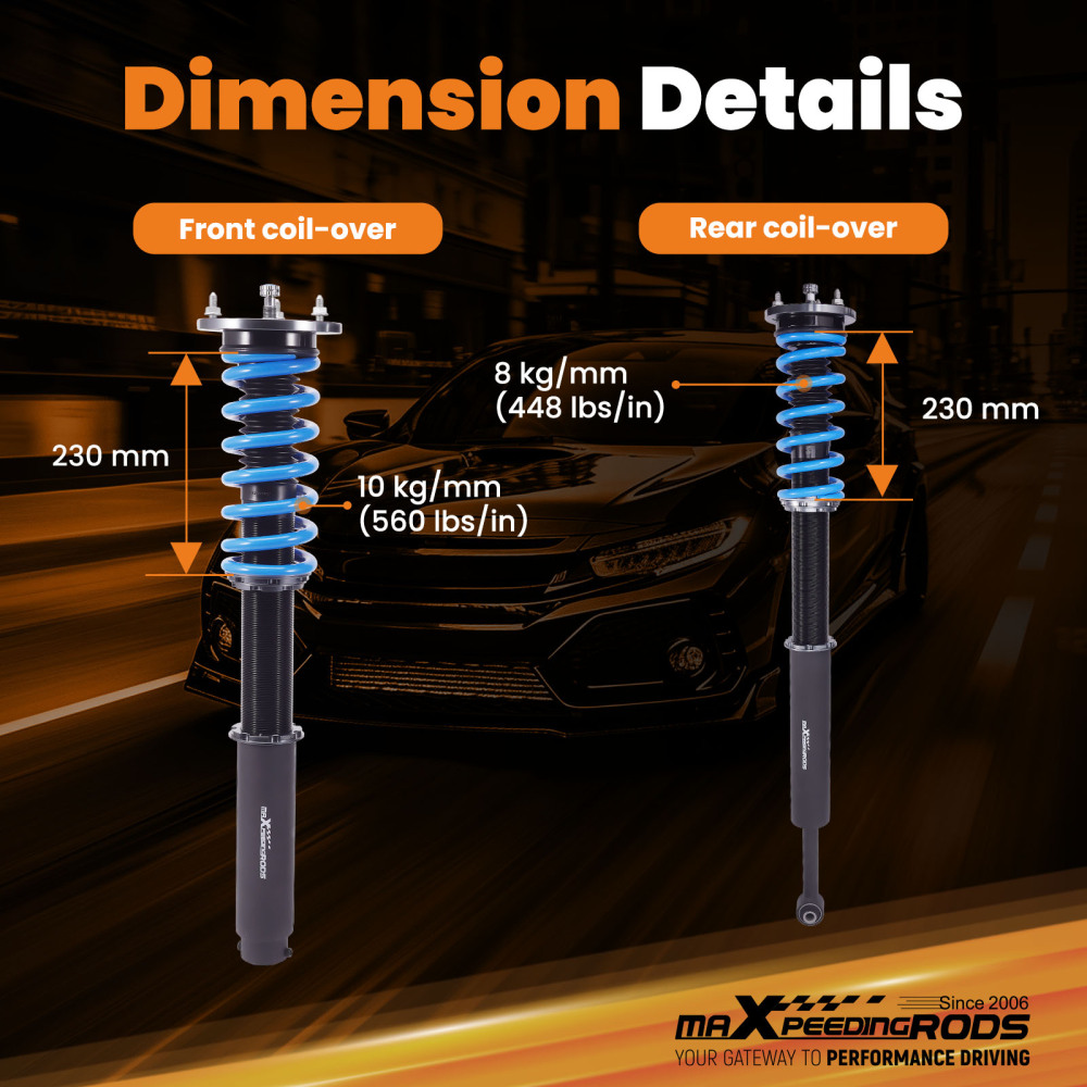 MaXpeedingrods T6 Coilovers Shock Kit compatible for Mercedes S-Class W220 S500 2WD 00-06
