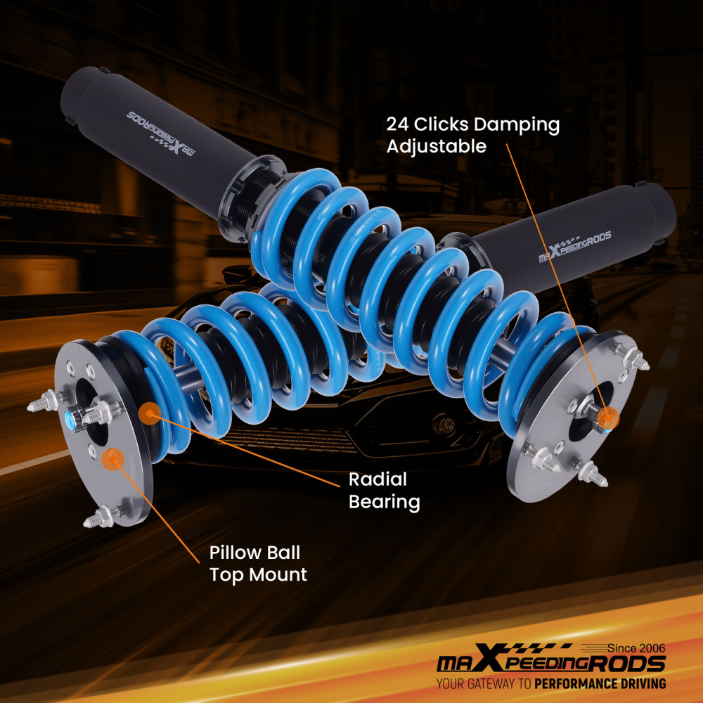 24 Way Damper Coilover Lowering Kit compatible for Mercedes-Benz W221 07-13 S350 S550 RWD