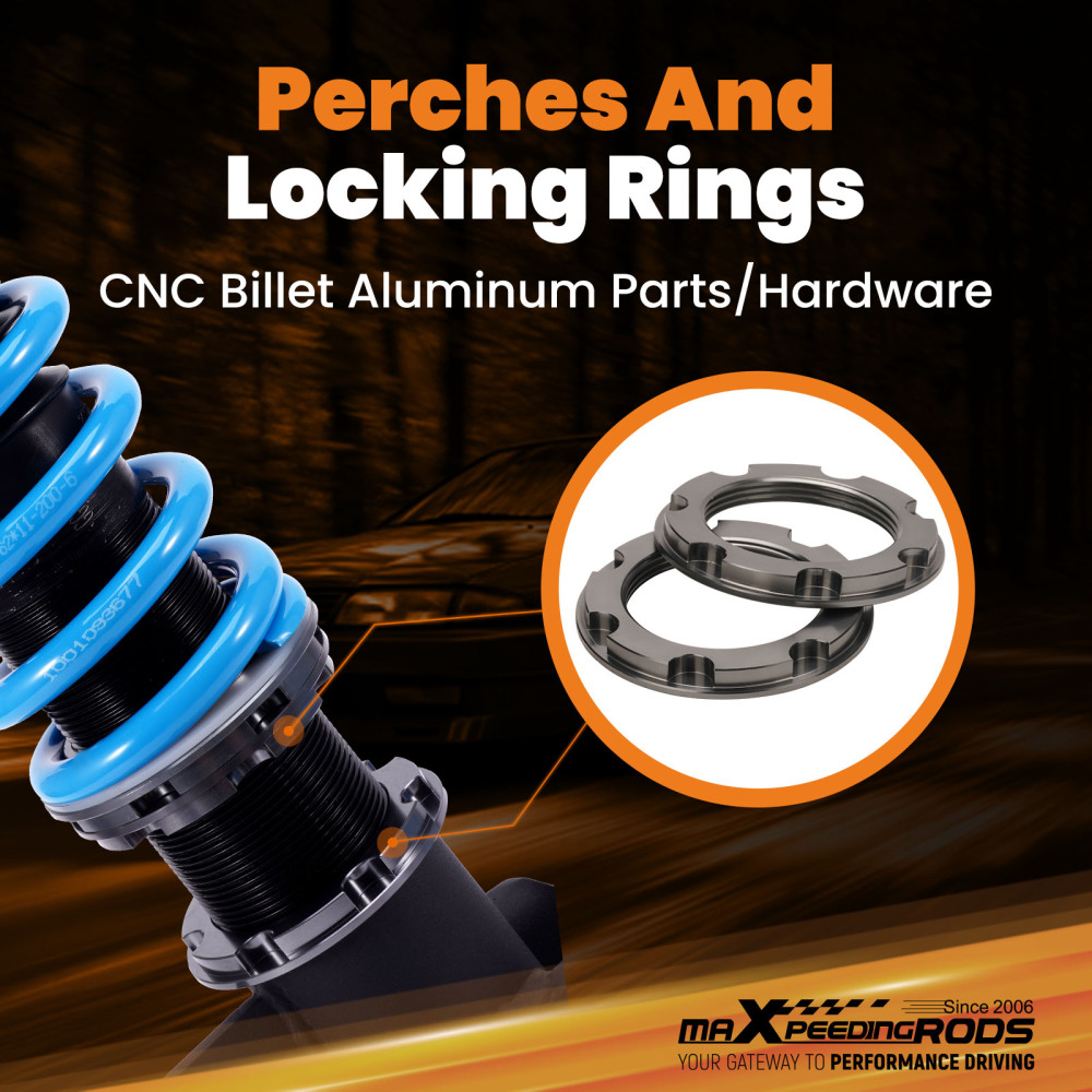 24 Level Adjustable Damper Coilover Lowering Kit compatible for Subaru WRX 2022-2025