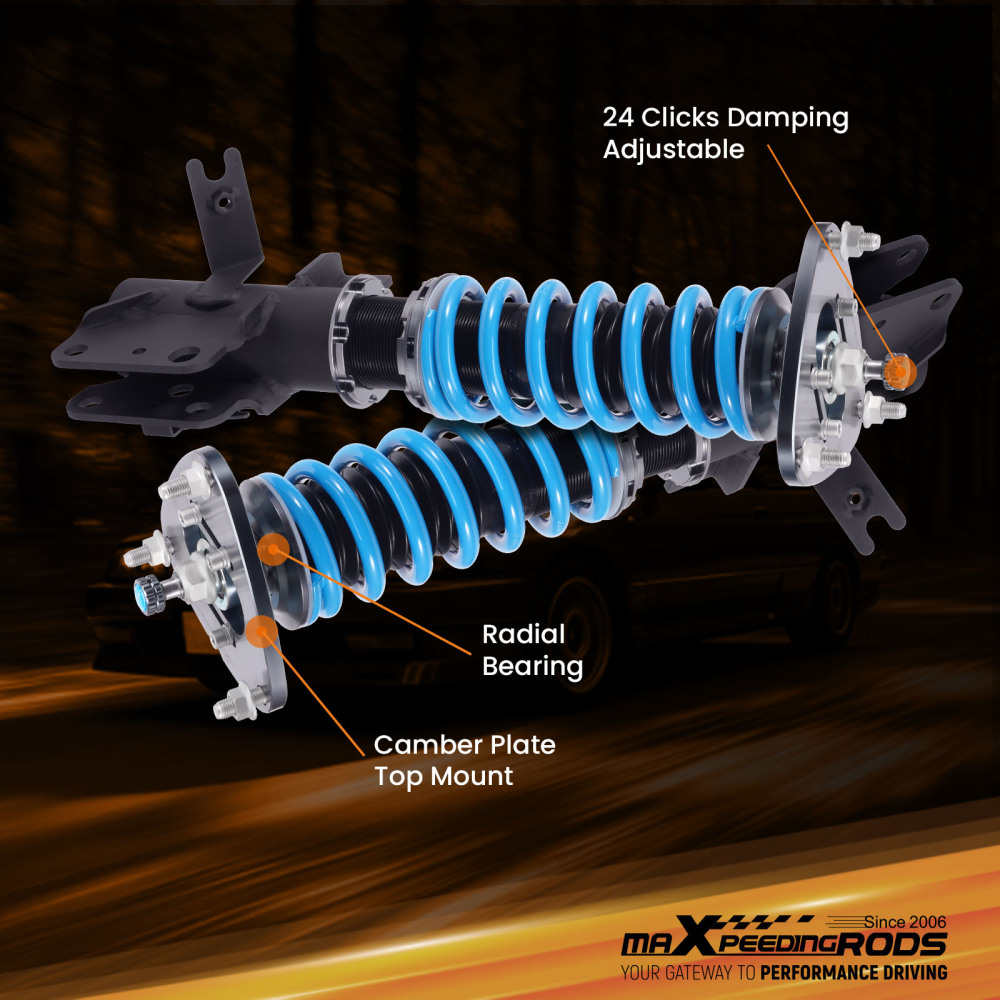 24 Level Adjustable Damper Coilover Lowering Kit compatible for Subaru WRX 2022-2025