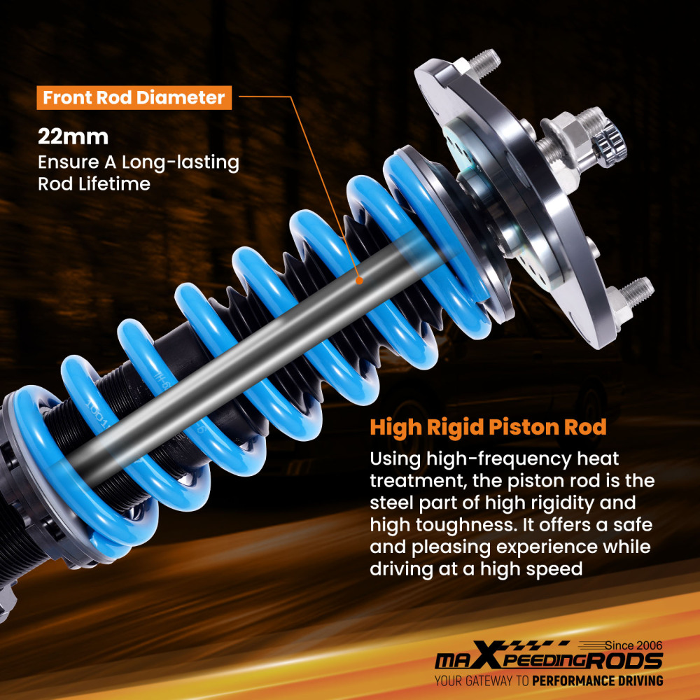 24 Level Adjustable Damper Coilover Lowering Kit compatible for Subaru WRX 2022-2025