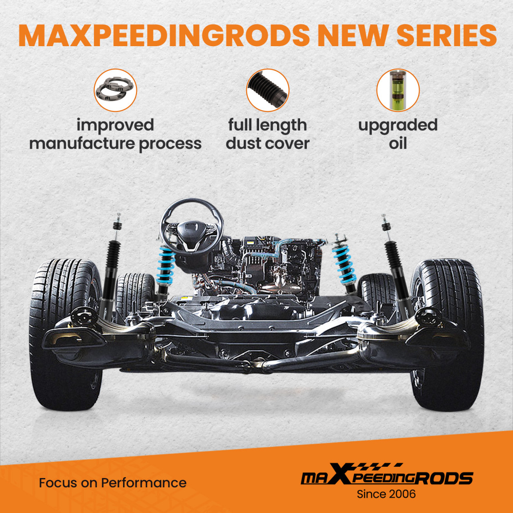 Compatible for Scion XB 2004-2006 compatible for Toyota Echo 2000-2005 Maxpeedingrods COT6 Coilovers Suspension Damper Set lowering kit