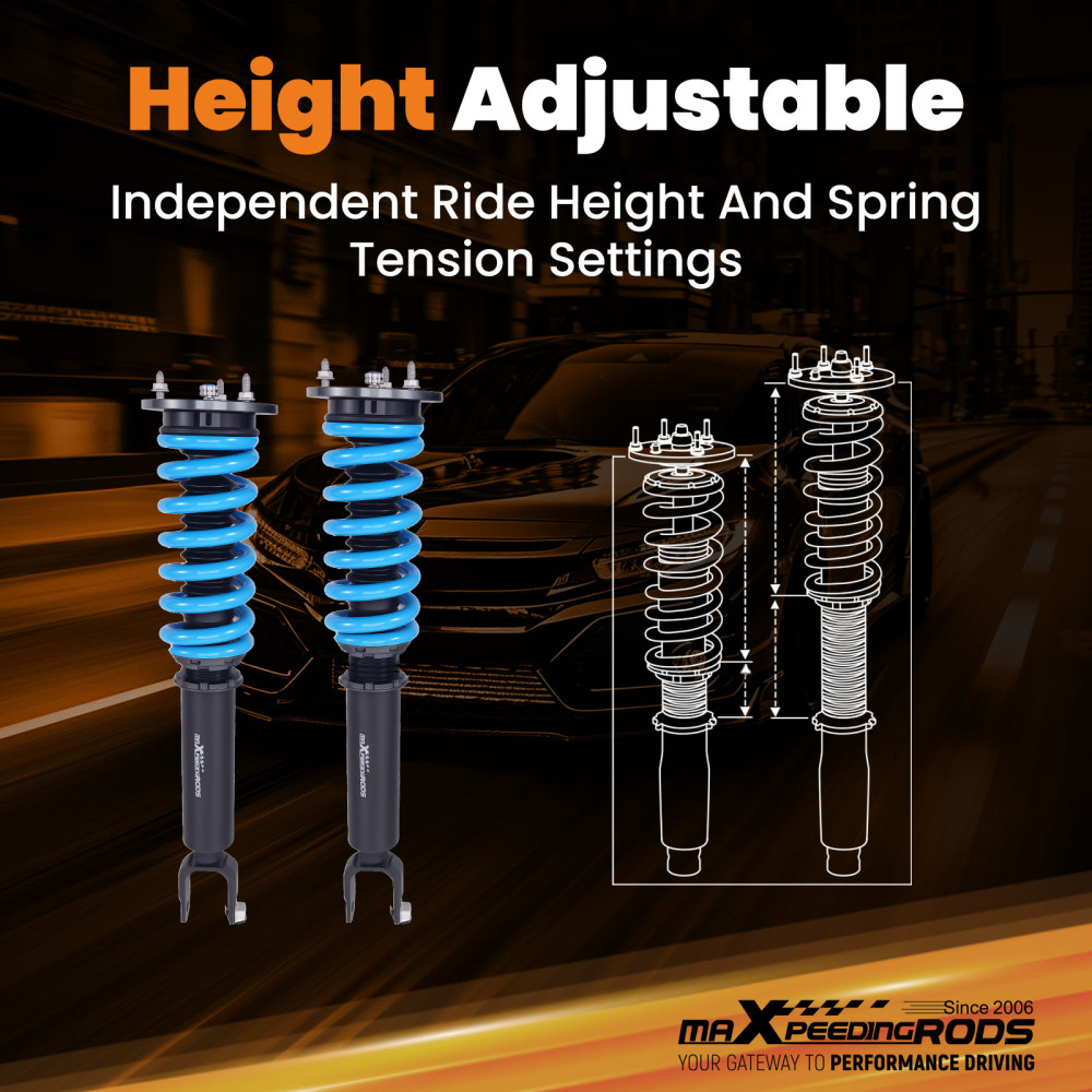 MaXpeedingrods 24 Level Damper Coilovers Shocks Kit compatible for Jaguar XE RWD 2016-2021