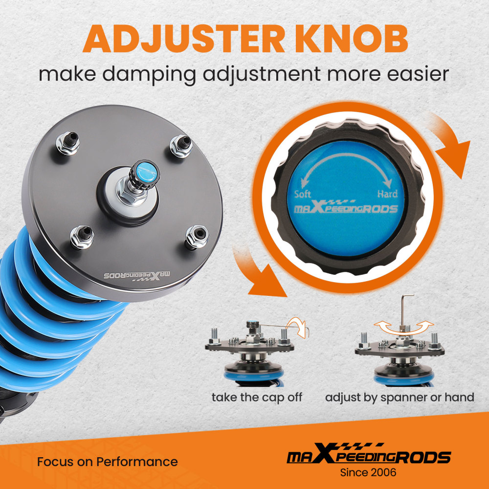 Adjustable Coilovers Suspension Struts compatible for JAGUAR XJ8 XJR 2003-2009 X350 X358 Lowering Kit