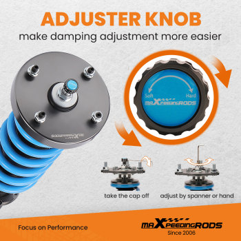 Blue Height and Damper Adjustable Coilover kits Compatible for JAGUAR XJ8 / XJR (X358) 2007 -2009 T6 Advanced Coilovers Lowering Kit