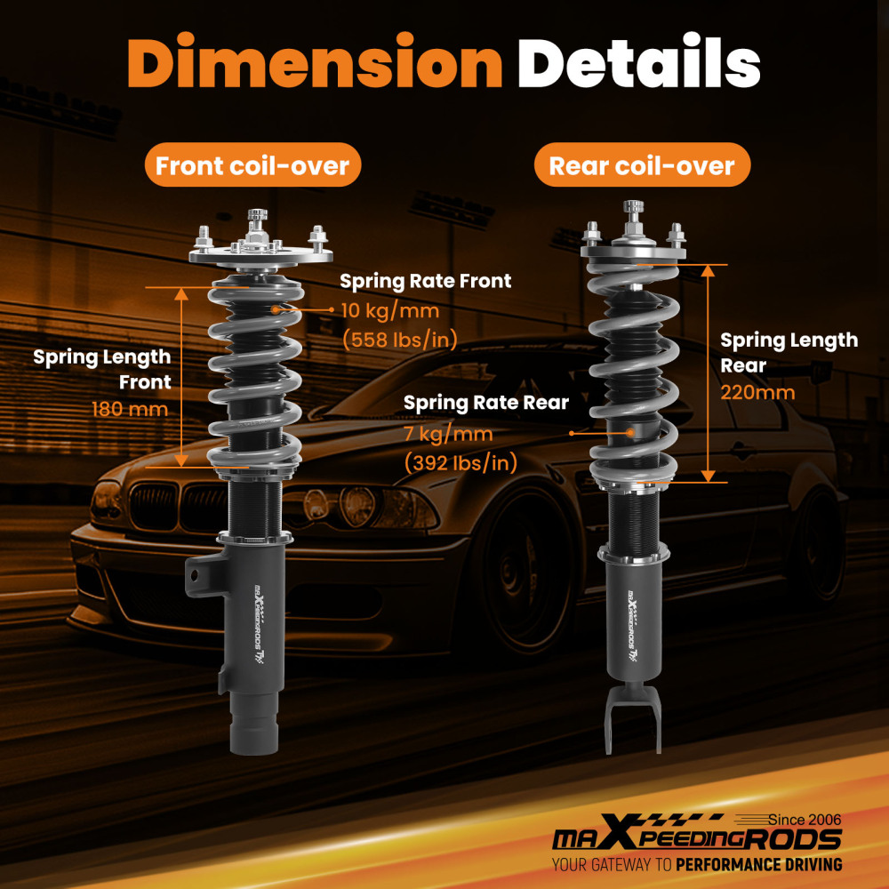 Compatible for Honda Accord 13-17 MaXpeedingrods T7 Coilovers Suspension Lowering Kit
