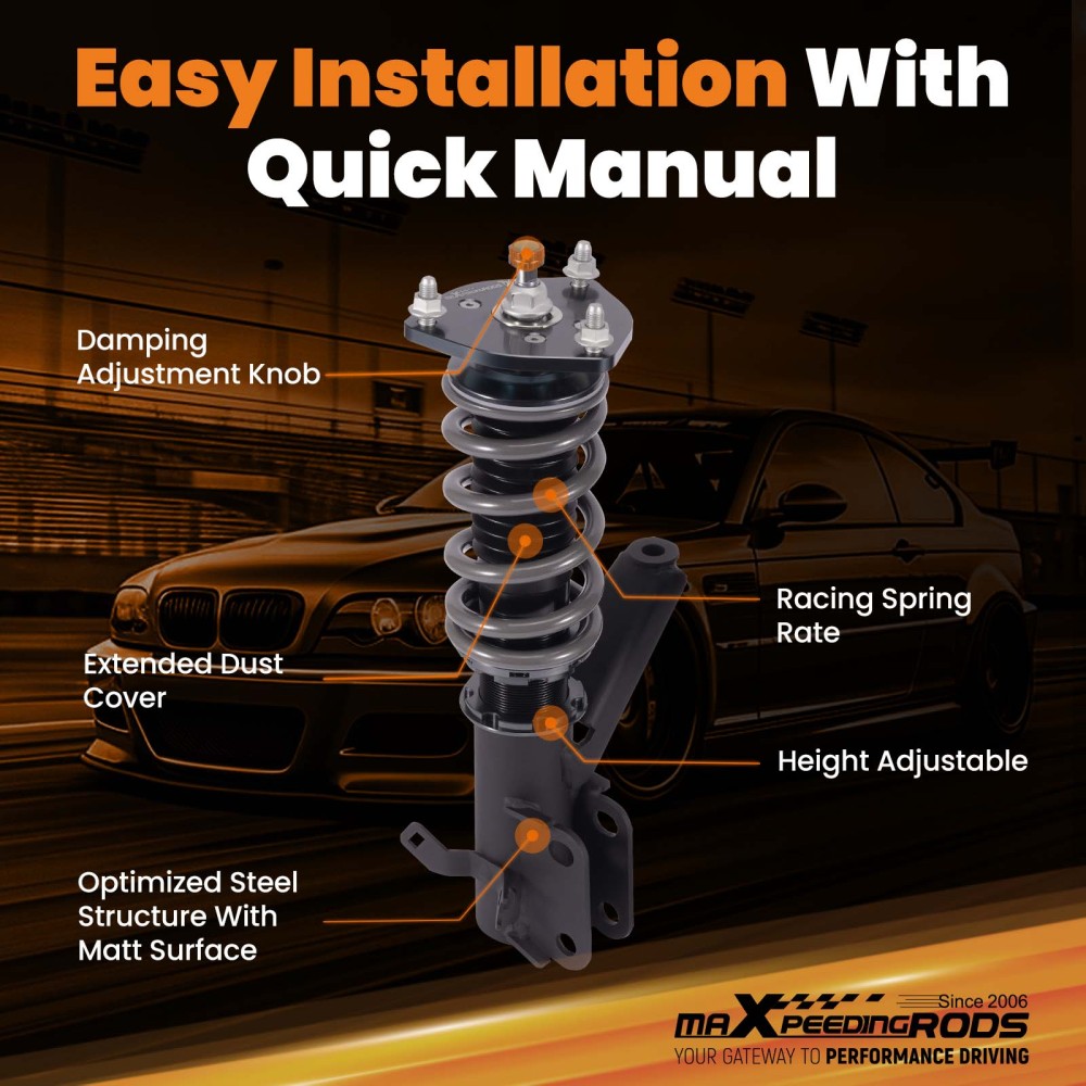 MaXpeedingrods T7 Coilovers 24 Way Damper compatible for ACURA RSX TYPE S BASE DC5 02-06 Lowering Kit