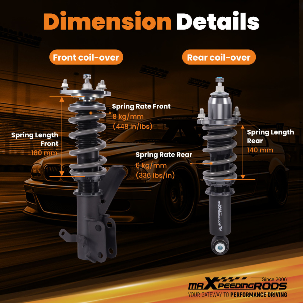 MaXpeedingrods T7 Coilovers 24 Way Damper For ACURA RSX TYPE S BASE DC5 02-06 Lowering Kit