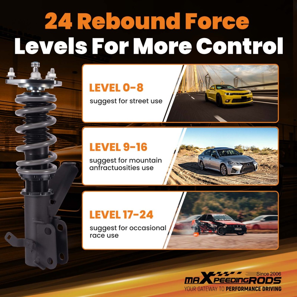 MaXpeedingrods T7 Coilovers 24 Way Damper For ACURA RSX TYPE S BASE DC5 02-06 Lowering Kit