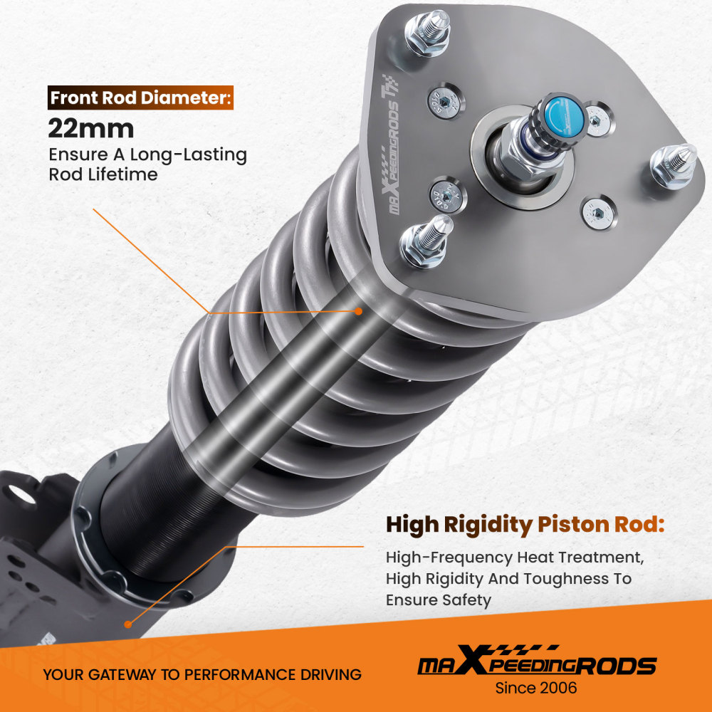 MaXpeedingrods COT7 Coilovers 24 Way Damper Lowering Kit compatible for Toyota Camry 92-01