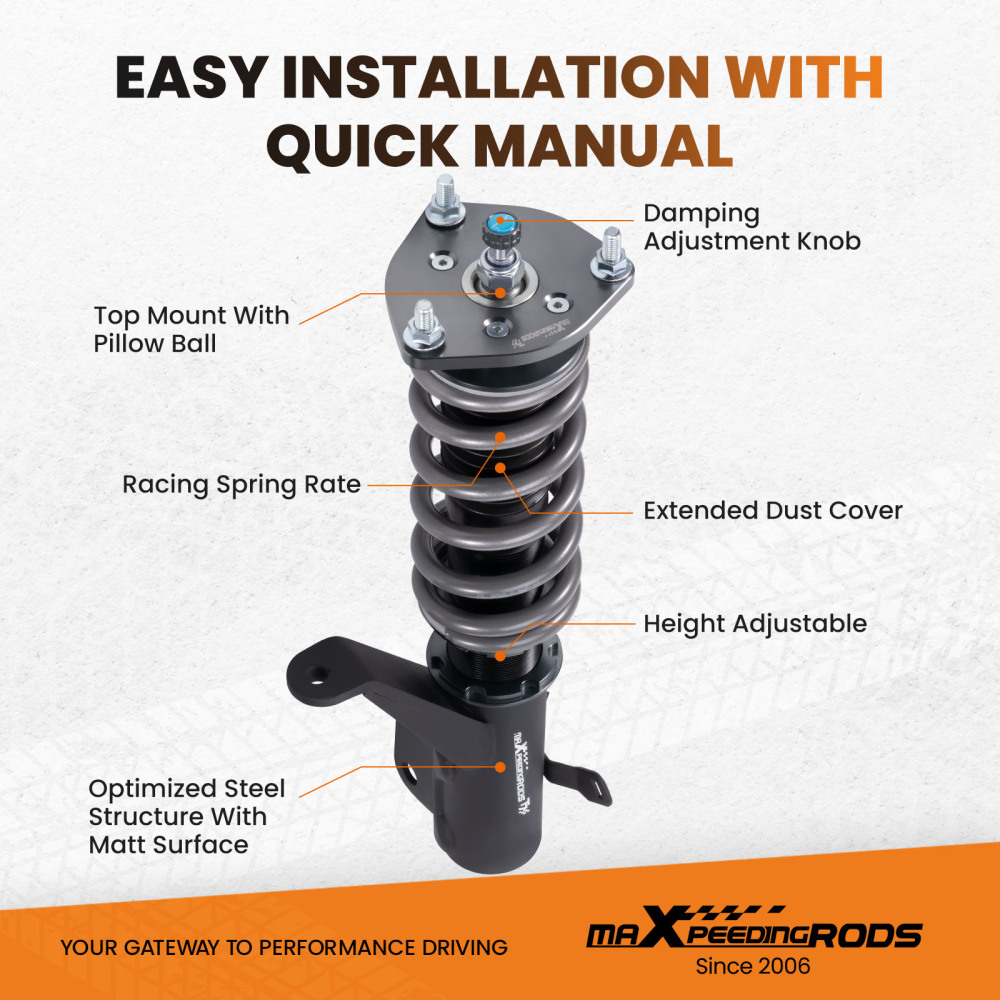 24 CLICK DAMPER ADJUSTABLE COILOVERS for Civic EM2 01-05 SUSPENSION LOWERING KIT