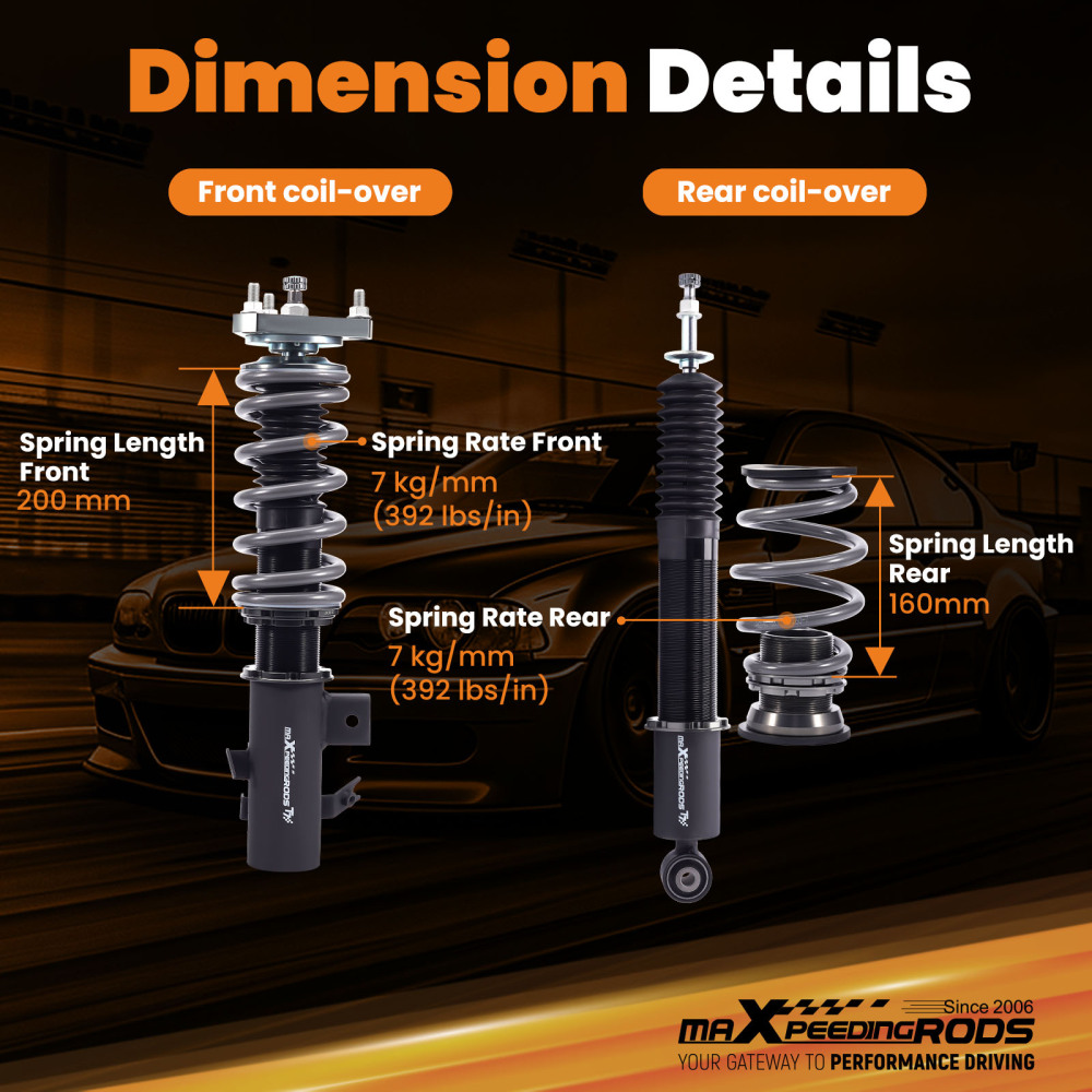 MaXpeedingrods T7 Coilovers Lowering Kit For Honda Civic 2012 2013 2014 2015