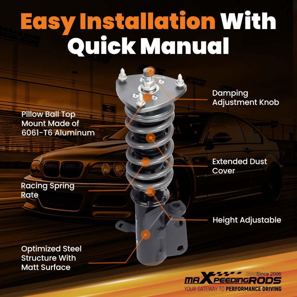 MaXpeedingrods T7 Coilover 24 Way Damper Spring Kit compatible for Honda CR-V compatible for FWD AWD 02-06