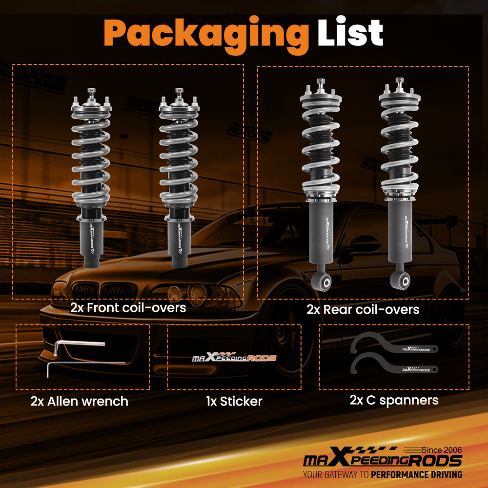 MaXpeedingrods T7 Damper Coilovers Lowering Kit For Honda CRV CR-V RD1 RD2 97-01