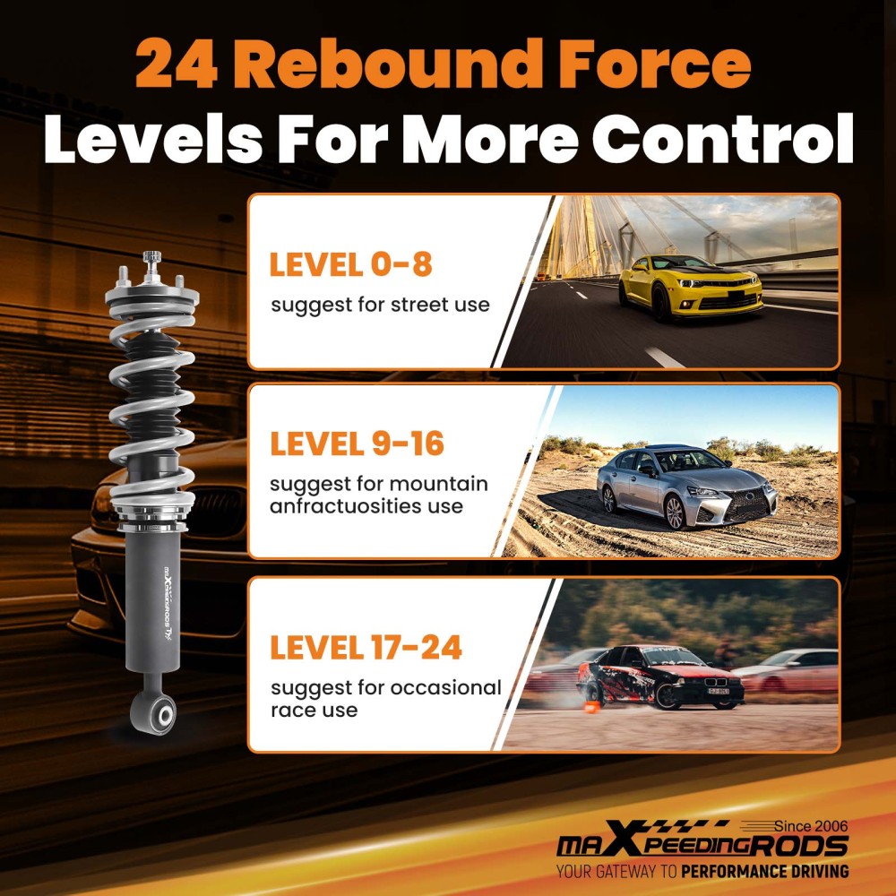 Compatible for Honda CRV CR-V RD1 RD2 97-01 MaXpeedingrods T7 Damper Coilovers Lowering Kit