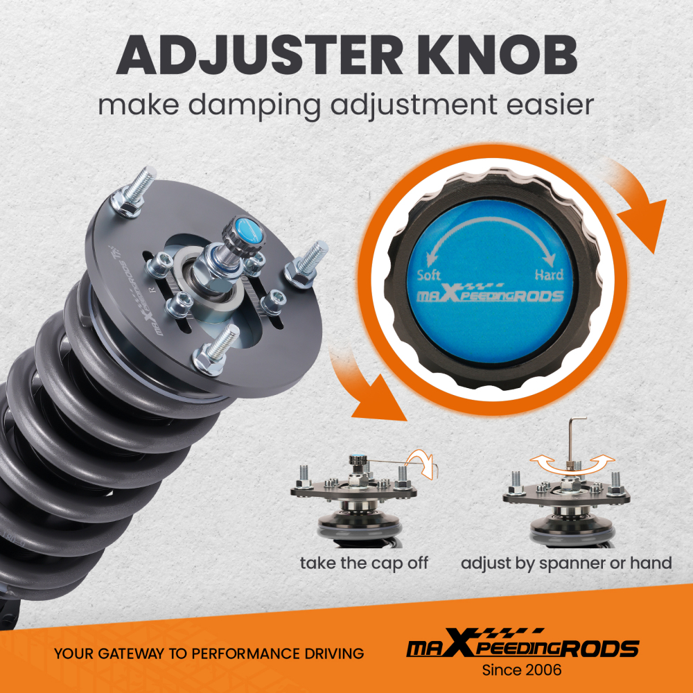 maXpeedingrods T7 Advanced Series Coilover compatible for BMW E36 3 Series 318i 323i 325i 328i 325is 318tds Lowering Kit