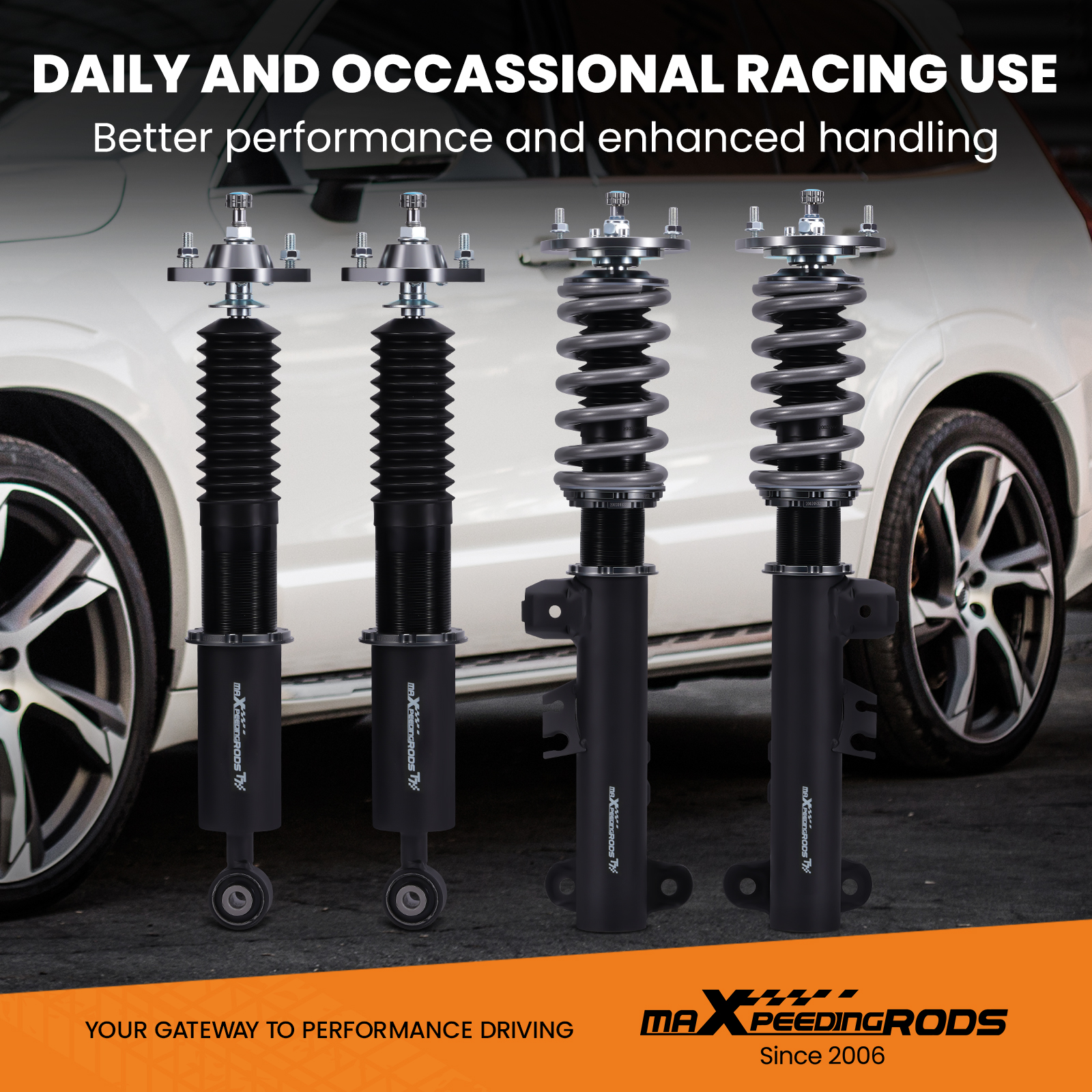 Maxpeedingrods T7 Damping Adj. Coilovers Shocks Suspension Kit