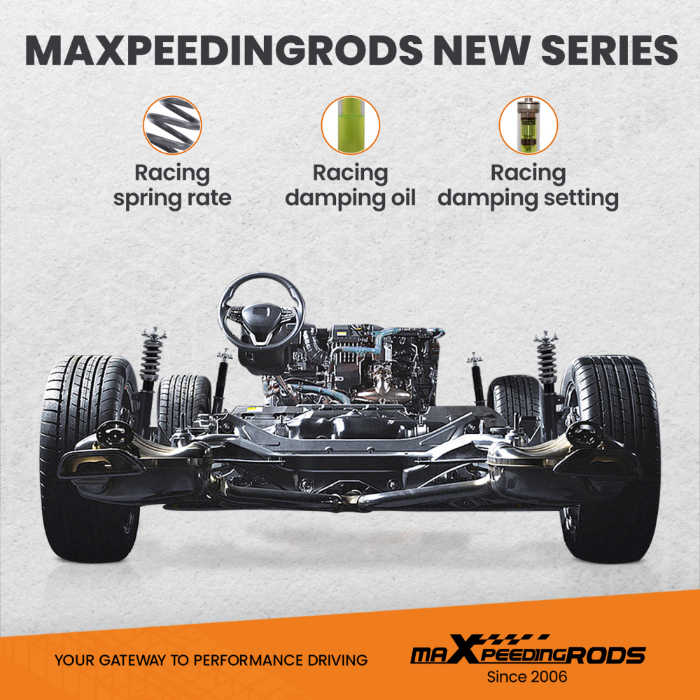 MaXpeedingrods T7 Advanced Series Coilover compatible for BMW E36 3 Series 318i 323i 325i 328i 325is 318tds Lowering Kit