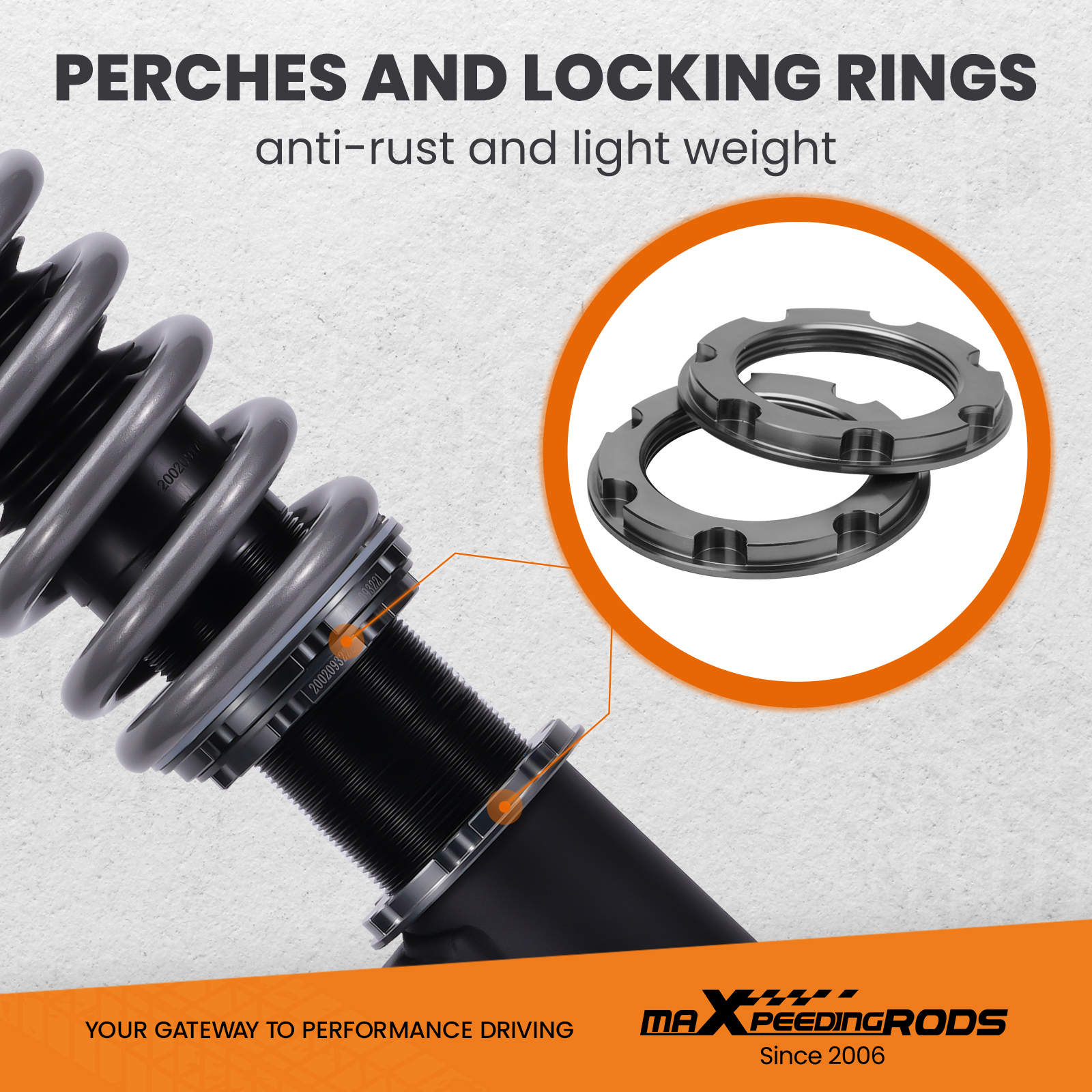 Maxpeedingrods T7 Damping Adj. Coilovers Shocks Suspension Kit