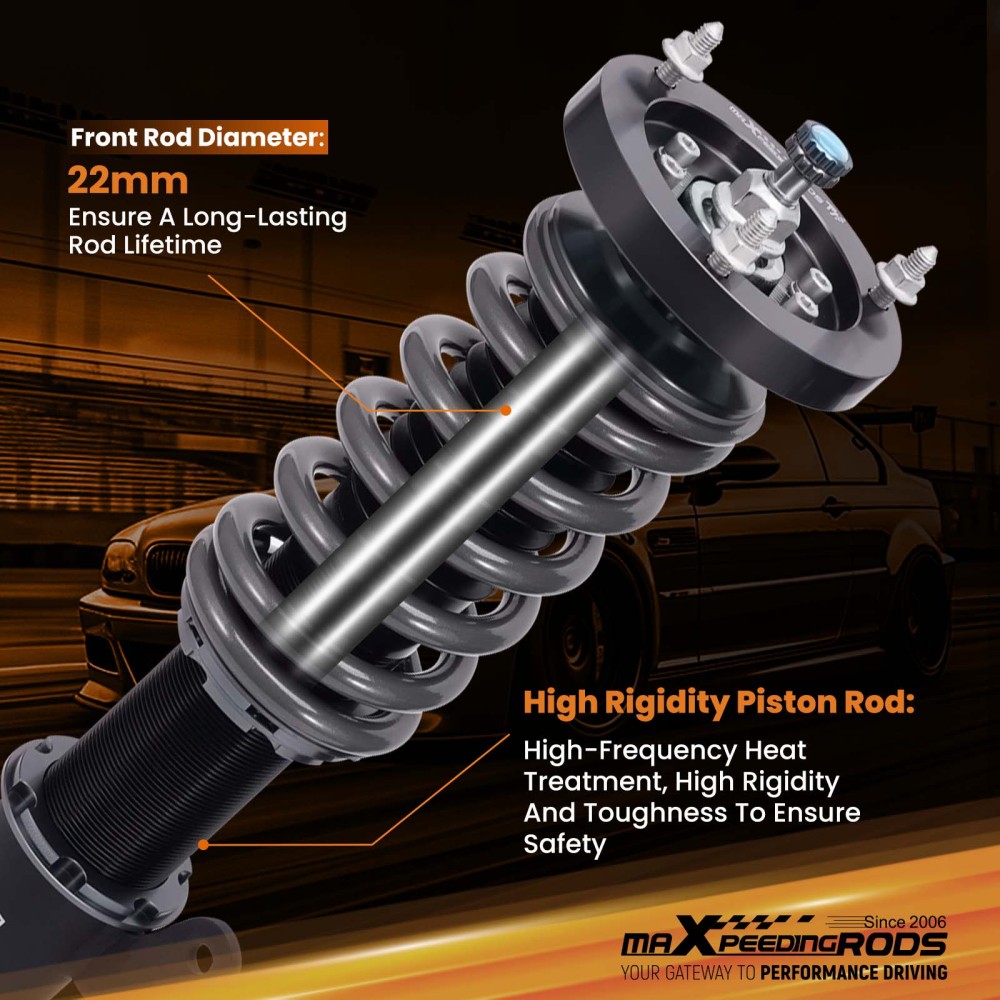 Combinés Filetés Réglables Amortisseurs compatible pour BMW E46 3 Series Berline 1998 a 2995