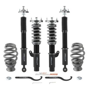 T7 Advanced Series 24 Levels Adjustable Coilover compatible for BMW E46 330i 325i 318d 320d 330d 1999-2005 Lowering Kit
