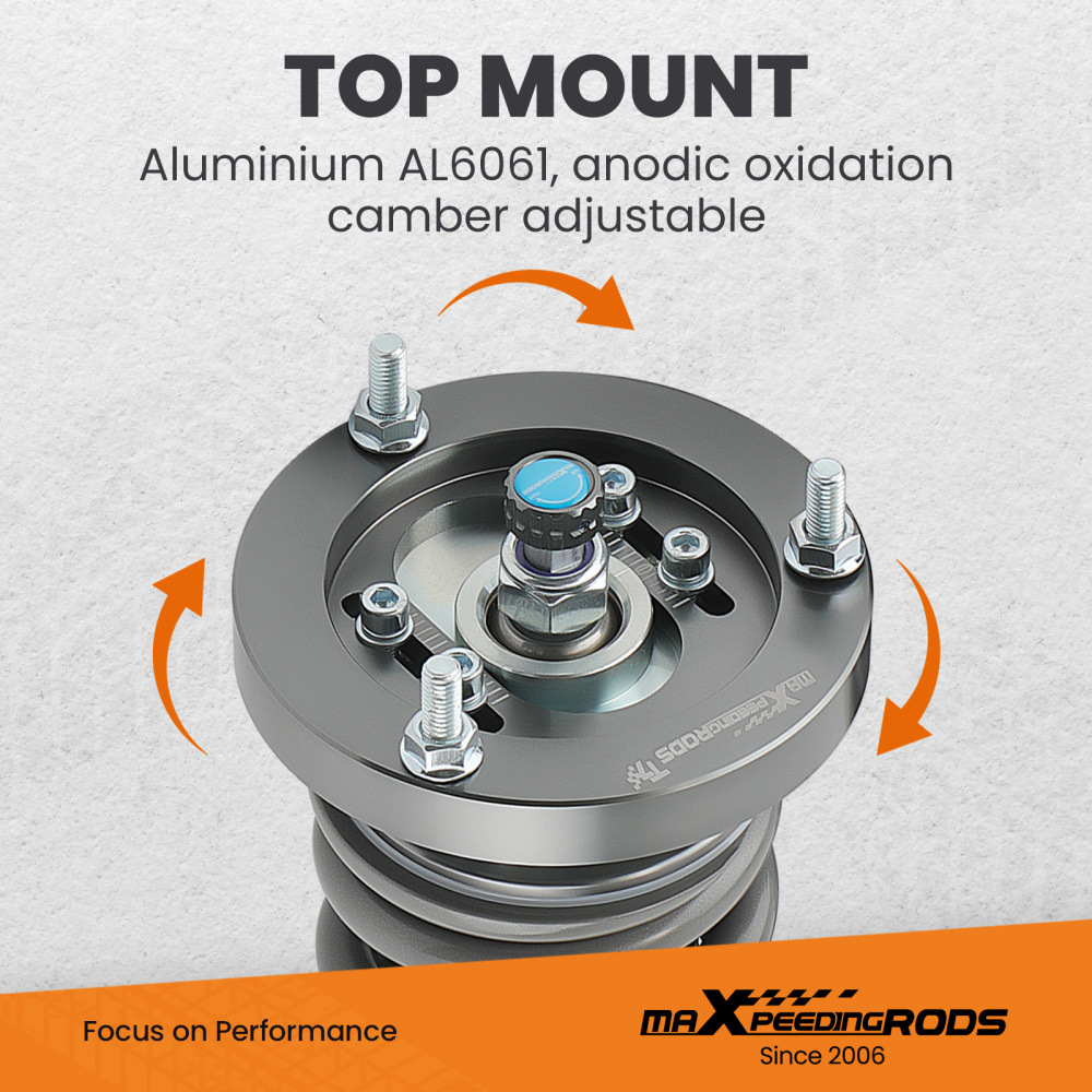 T7 Advanced Series 24 Levels Adjustable Coilover compatible for BMW E46 330i 325i 318d 320d 330d 1999-2005 Lowering Kit