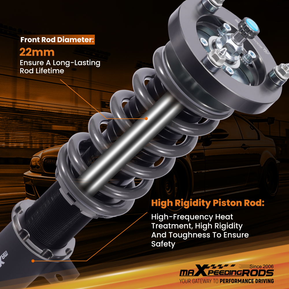 MaXpeedingrods T7 Coilovers Strut compatible for BMW 3 Series E90 E91 E92 E93 318i 328i RWD Lowering Kit