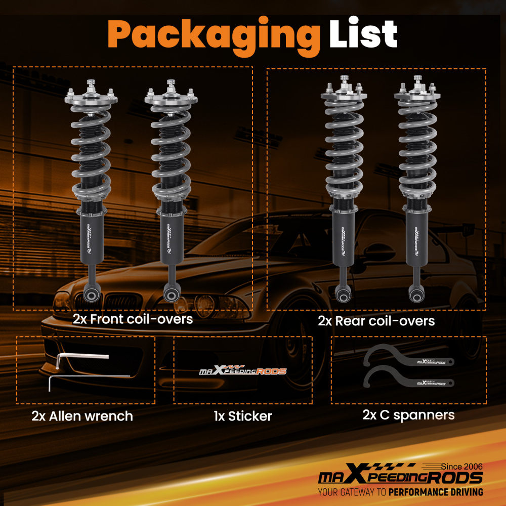 MaXpeedingrods T7 Coilovers Suspension Kit for Lexus IS250 IS350 RWD 06-13 Lowering Kit