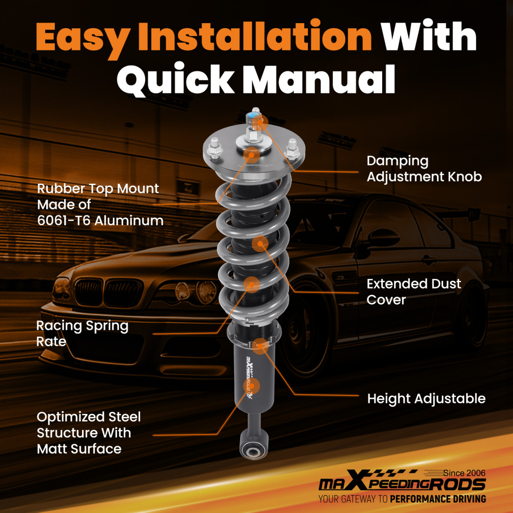 MaXpeedingrods T7 Coilovers Suspension Kit for Lexus IS250 IS350 RWD 06-13 Lowering Kit