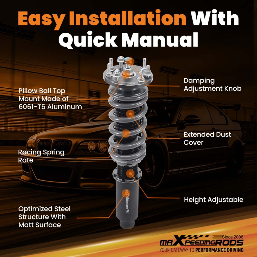 Maxpeedingrods T7 Coilovers Suspension Kit for Acura TLType S 04-08 FWD Lowering Kit