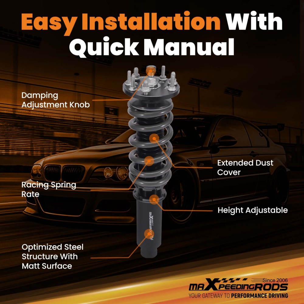 Maxpeedingrods T7 Coilovers Suspension Kit compatible for Acura TL & Type S 04-08 compatible for FWD