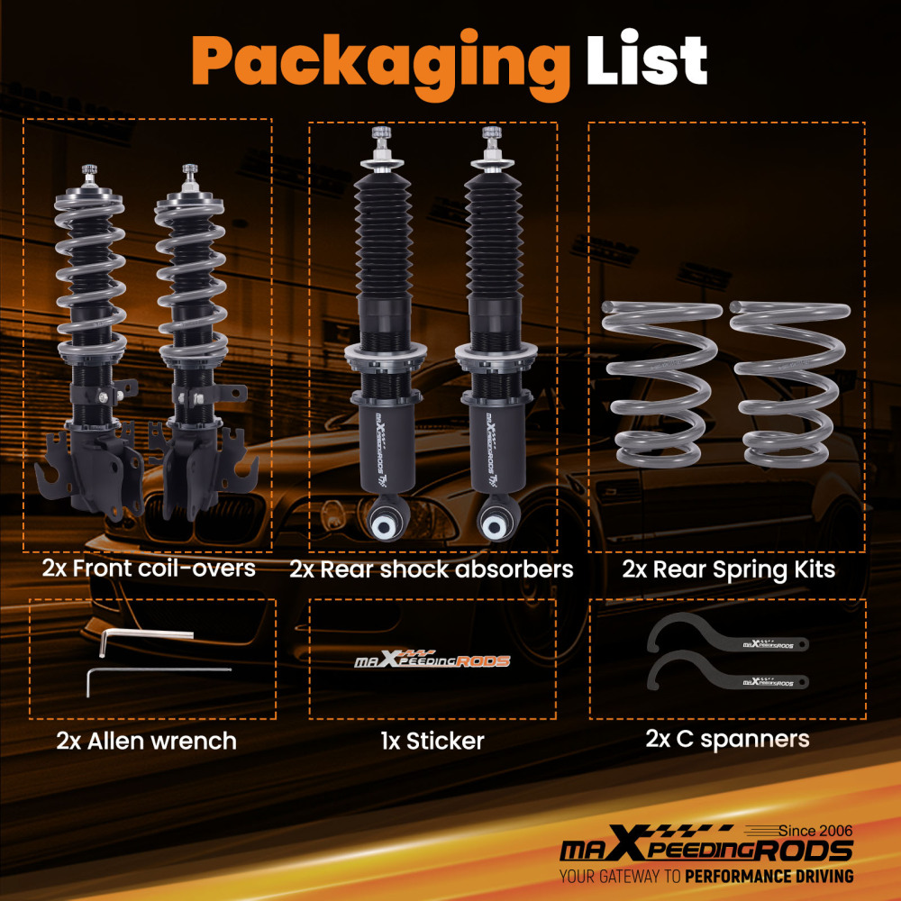 ADJUSTABLE COILOVER KIT compatible for HOLDEN VE COMMODORE SEDAN / WAGON / UTE 2006-2013 Lowering Kit