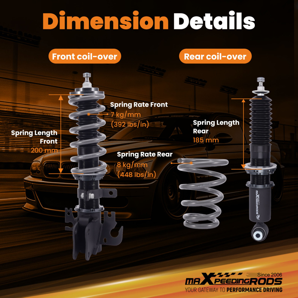 ADJUSTABLE COILOVER KIT compatible for HOLDEN VE COMMODORE SEDAN / WAGON / UTE 2006-2013 Lowering Kit