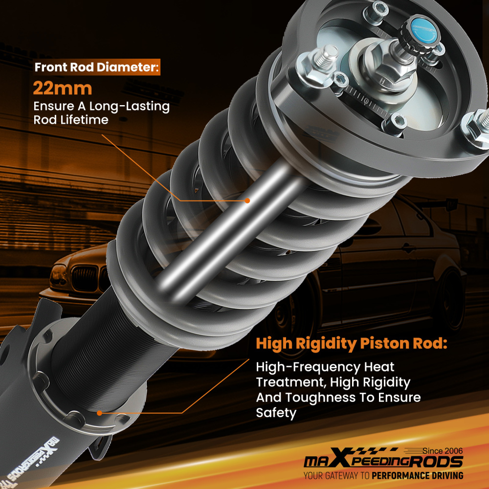 24 Way Adjustable Damper Force Coilover compatible for Honda Civic Si FD1/FD2/FD3 2006-2011 Lowering Kit