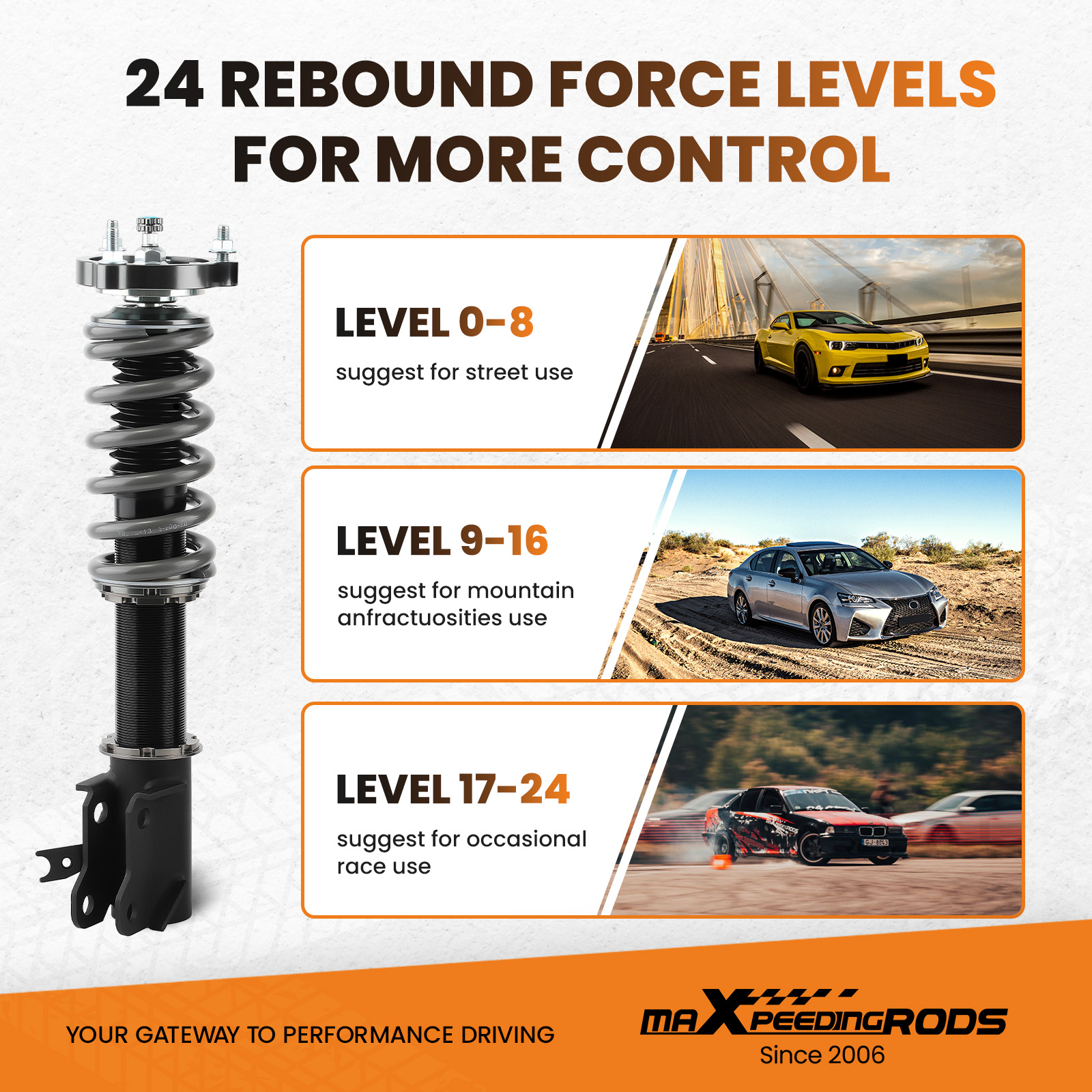 Feal Coilovers, 05-13 Toyota Tacoma X-Runner FRONT PAIR ONLY